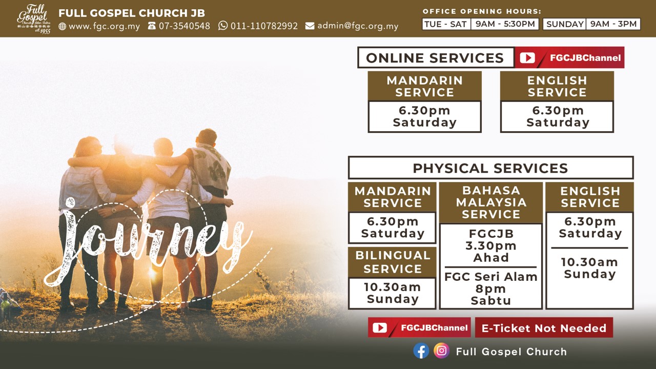 Full Gospel Church Johor Bahru Service Timings
